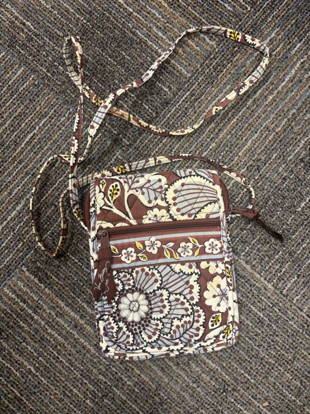 Vera Bradley Crossbody in Slate Blooms